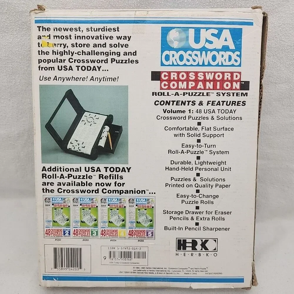 Crossword Companion USA CROSSWORDS System And Vol 3 Refill 48 More Puzzles READ